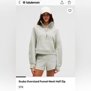Lululemon Scuba Oversized Funnel-Neck Half Zip